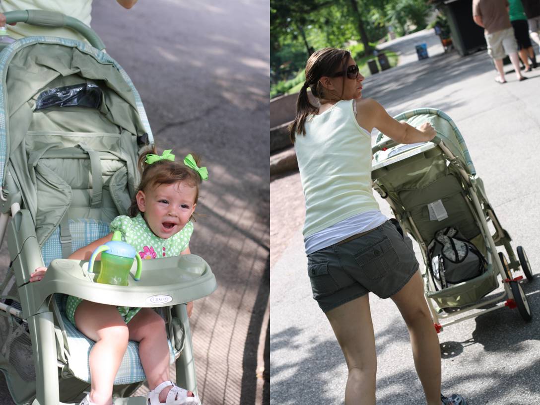 If you ever need a workout, go push a stroller through the Zoo when it's 100 degrees out!  Well, not really 100 yet, but close enough!  