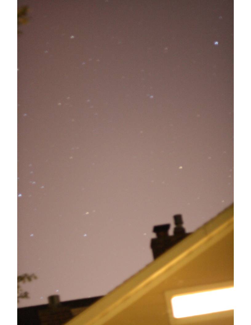 This is by far my favorite star picture.  I love that our roof is in the corner of the picture.  
